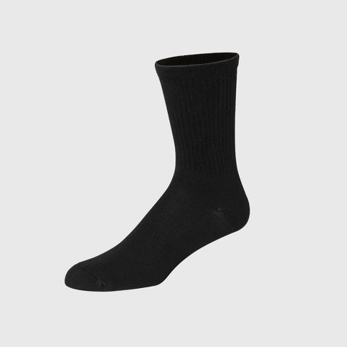 Hanes Men's 20pk Lightweight Comfort Super Value Crew Socks - Black 6-12