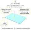 BreathableBaby All-in-One Fitted Sheet & Waterproof Cover for 38" x 24" Mini Crib Mattress (2-Pack) - 2 of 4