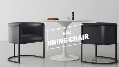 Sculptural Saddle Faux Leather Arm Chair with Metal Frame