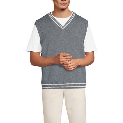 Lands' End Men's Cotton Drifter Sweater Vest