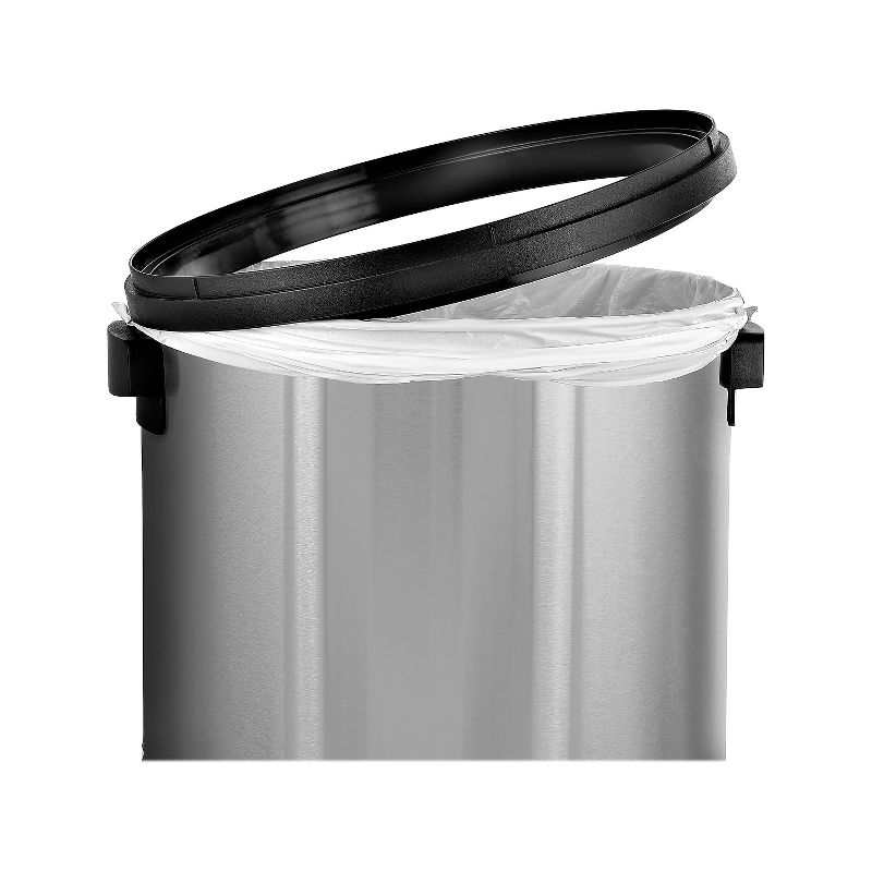 Alpine Industries Stainless Steel Commercial Indoor Trash Can with Open Lid 17-Gallon 2/Pack, 4 of 7