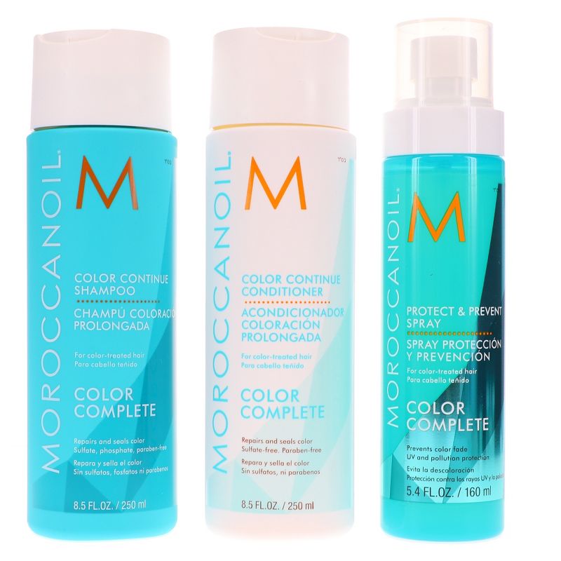 Moroccanoil Color Complete Color Continue Shampoo 8.5 oz & Conditioner 8.5 oz & Protect and Prevent Spray 5.4 oz Combo Pack, 1 of 7