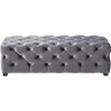 CAVINAS Modern Glam Velvet Diamond-Tufted Ottoman Bench, Upholstered Rectangle Ottoman Foot Rest, Bedroom End Bench - 2 of 4