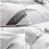 Royoliving Silver Premium Heavyweight 100 Percent Cotton Box Stitch Winter Comforter with Goose Down Padding, White, King - 3 of 4