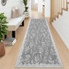 Indoor Modern Botanical Living Room Bedroom Area Rugs for Home Decor, Washable Non Slip Dining Room Carpet, Foldable Thin Mat - 3 of 4