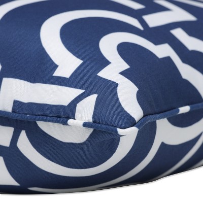 Navy and White Corded Outdoor Throw Pillow Set, 18.5-Inch