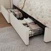 Upholstered Platform Bed Frame with Storage Drawers and Tufted Wingback Headboard, Easy Assembly - 4 of 4