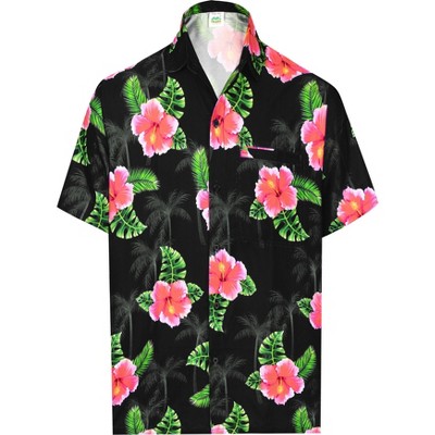 HAPPY BAY Mens Hawaiian Shirts Short Sleeve Button Down Shirt Floral Shirt Men Boho Holiday Casual Summer Beach Shirts for Men Funny
