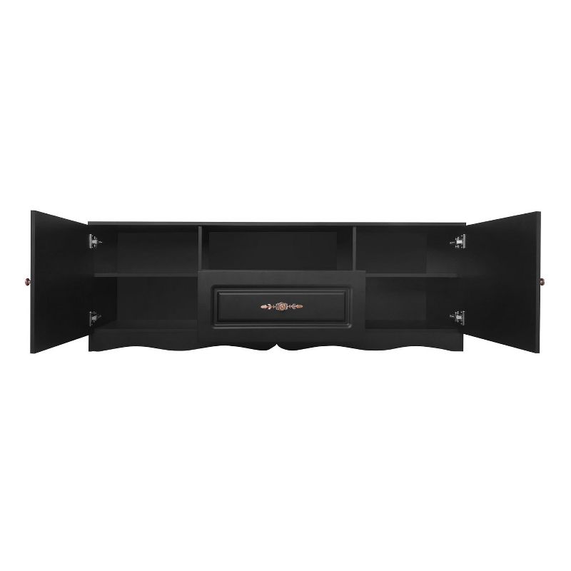 Modern TV Stand for 65 inch TV with 1 Shelf, 1 Drawer and 2 Cabinets, TV Cabinet - The Pop Home, 3 of 11