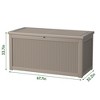 MAYEERTY 260 Gallon Large Capacity Outdoor Deck Box for Patio Furniture Cushions, Pillow with Wheels, Light Brown - 3 of 4