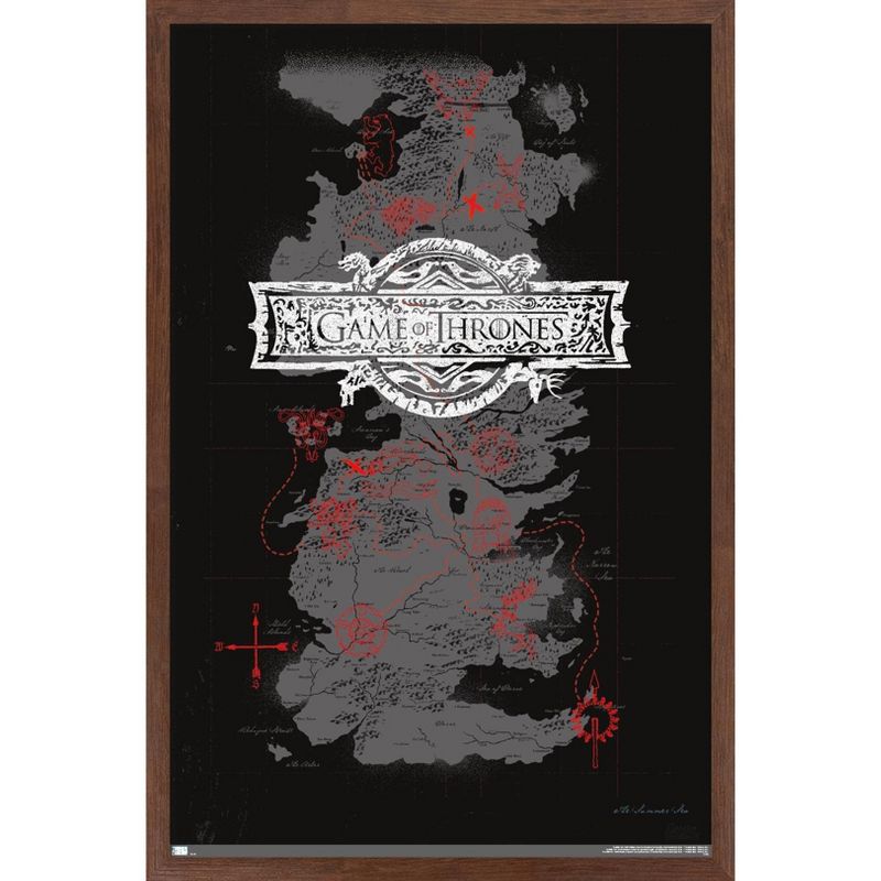Trends International Game of Thrones - Map Framed Wall Poster Prints, 1 of 7