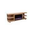 65" Fireplace TV Stand with Two Shelves, Open-Ended Frame, Block Legs, Electric Fireplace Insert, Cable Management, and Remote Contro - 3 of 4