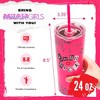 Mean Girls x Dragon Glassware 24 oz Vacuum Insulated Tumbler with Lid and Straws Burn Book - 3 of 4