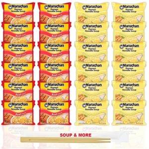 Maruchan Ramen Instant Noodle Soup Variety, 2 Flavors - 12 Packs Beef & 12 Packs Creamy Chicken - 1 of 1