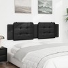 vidaXL Black 72" Faux Leather Headboard Cushion - Upholstered Hanging Pillow for Bedroom Comfort - 3 of 4