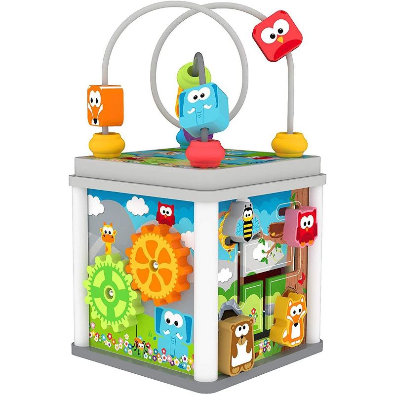J'adore Wooden Zoo Animal Mini 5-in-1 Activity Cube Center, 1 of 5