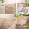 Laundry Hamper, Rectangle Cotton Laundry Basket with Handles, Large Blanket Basket - 4 of 4