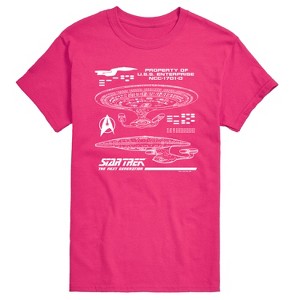 Men's - Star Trek - Next Gen Schematic Short Sleeve Graphic T-Shirt - 1 of 4