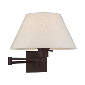 Livex Lighting 1 - Light Wall Light in  Bronze - 1 of 2