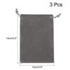 Unique Bargains Wedding Gift Microfiber Soft Drawstring Storage Bag 3 Pcs - 2 of 3