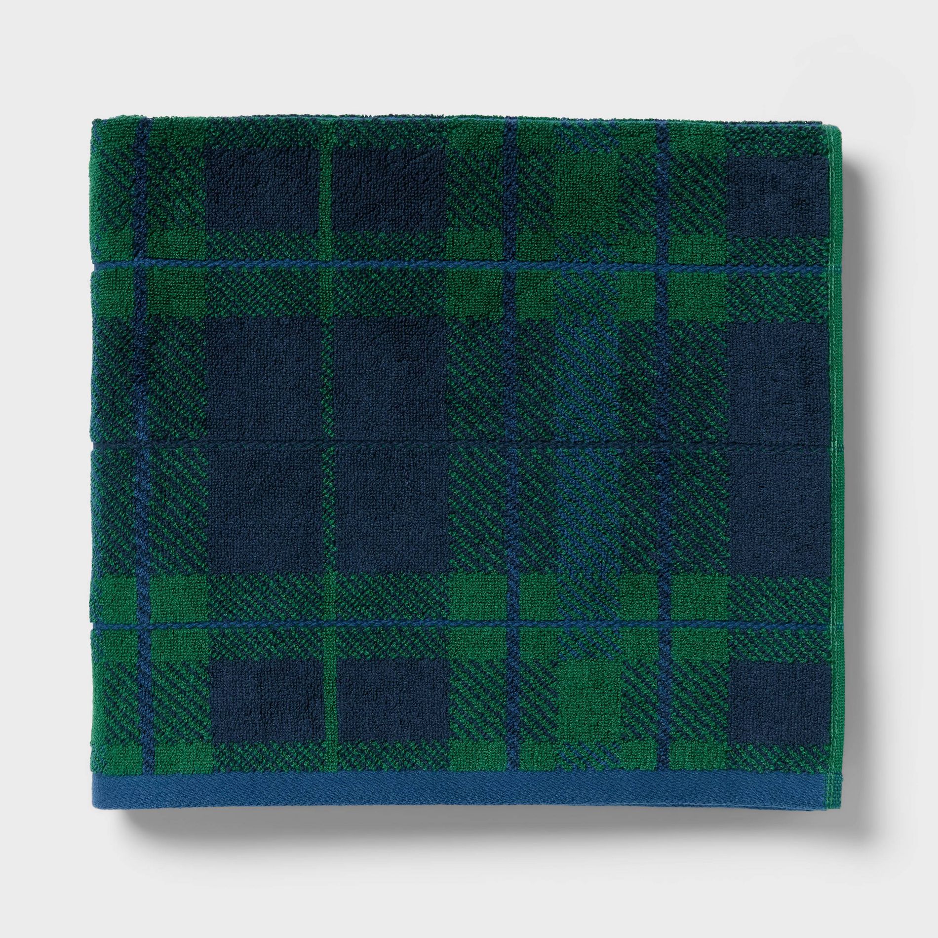 Winter Wonderland Plaid Christmas Bath Towel Blue/Green - Threshold™