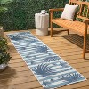 JONATHAN Y Veronica Classic Beach Stripe and Palm Leaf Indoor/Outdoor Area Rug - 2 of 4
