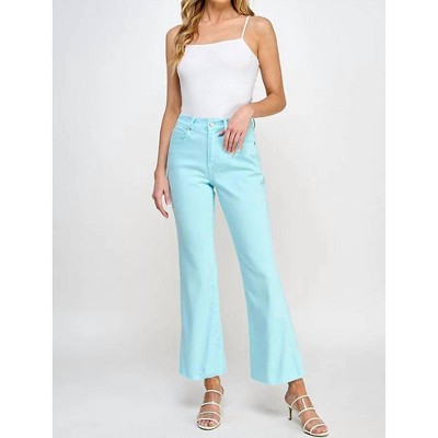 Women's High Rise Kick Flare Raw Hem Jeans - sneak peek
