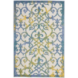 Nourison Aloha Contemporary Scroll Outdoor Rug - 1 of 4