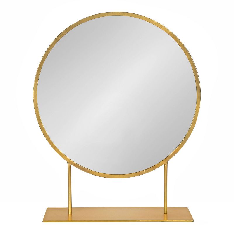18&#34; x 22&#34; Rouen Round Wall Mirror Gold - Kate &#38; Laurel All Things Decor, 3 of 9
