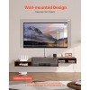 VEVOR Floating TV Stand, 70" Wall Mount Entertainment Center with Power Outlet & Cable Hole, Modern Floating TV Shelf with Storage Cabinet, Brown - 3 of 4
