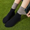 Anna-Kaci Women's Ribbed Crew Socks 3-Pack Soft Cotton Knit Breathable Casual Everyday Fit - 2 of 4