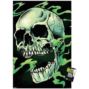 Trends International FlyLand Designs - Green Smoky Skull Unframed Wall Poster Prints - 1 of 4