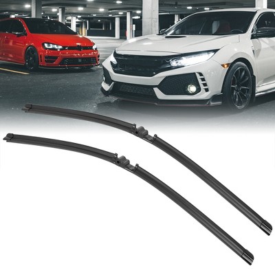 X-Autohaux Plastic Rubber for Porsche Cayenne 2003-2006 Windshield Wipers 26"+26" Black 2 Pcs