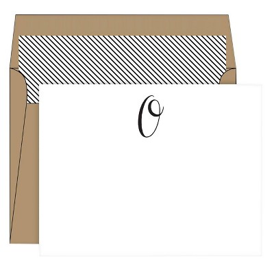 10ct 'O' Monogram Die Cut Social Set White