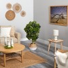 Nearly Natural 4-ft Schefflera Artificial Tree in Boho Chic Handmade Cotton & Jute White Woven Planter (Real Touch) - 4 of 4