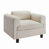 CAVINAS Woven Velvet Oversized Accent Chair with Mid-Height Backrest,Modern Upholstered Living Room Chairs,Reading Chairs for Living Room - 4 of 4