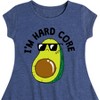 Girls' - Instant Message - I'm Hard Core Fit & Flair Cap Sleeve Graphic Dress - 2 of 4