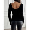 Clearlove Women Long Sleeve Shirts Lace Square Neck Slim Fit Fashion Top - 3 of 4