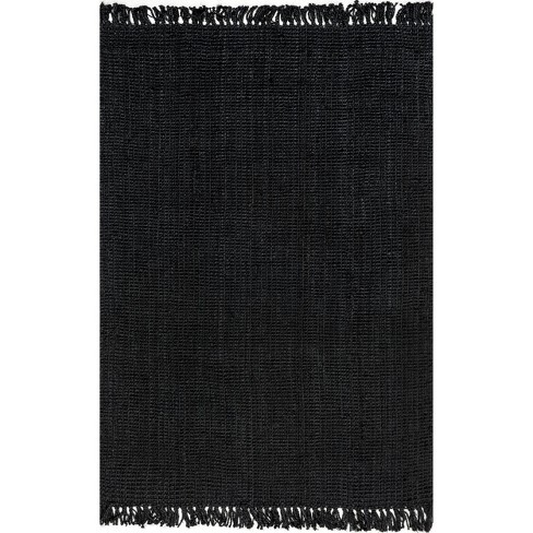 Nuloom 5x8 Daniela Jute Tassel Hand Woven Indoor Area Rug, Black, Solid ...