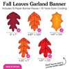Big Dot of Happiness Fall Friends Thanksgiving Pumpkin Garland Banner, Decorations Backdrop, 30 Feet of Cord, 15 Paper Pumpkins and Autumn Leaf Shapes - 4 of 4