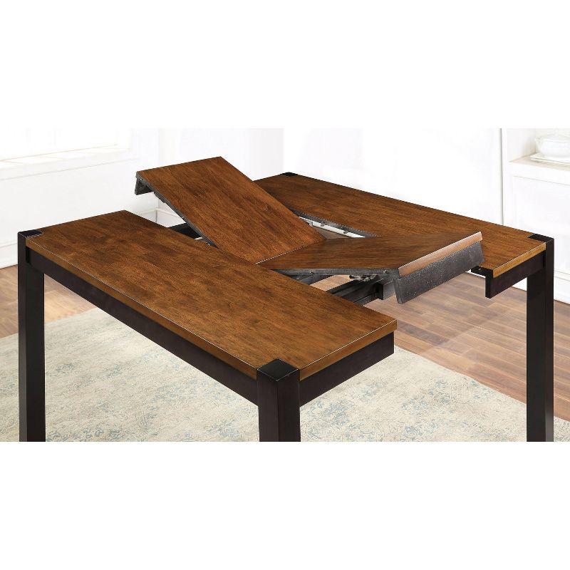 54&#34; Ulmar Square Counter Height Extendable Dining Table with Butterfly Leaf Dark Oak/Espresso - HOMES: Inside + Out, 5 of 7