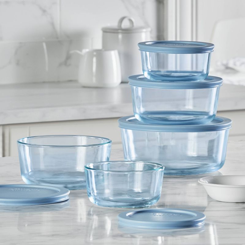 Pyrex&#174; Simply Store&#174;&#160;Tinted 10pc Lidded Round&#160; Storage Set Blue, 2 of 6