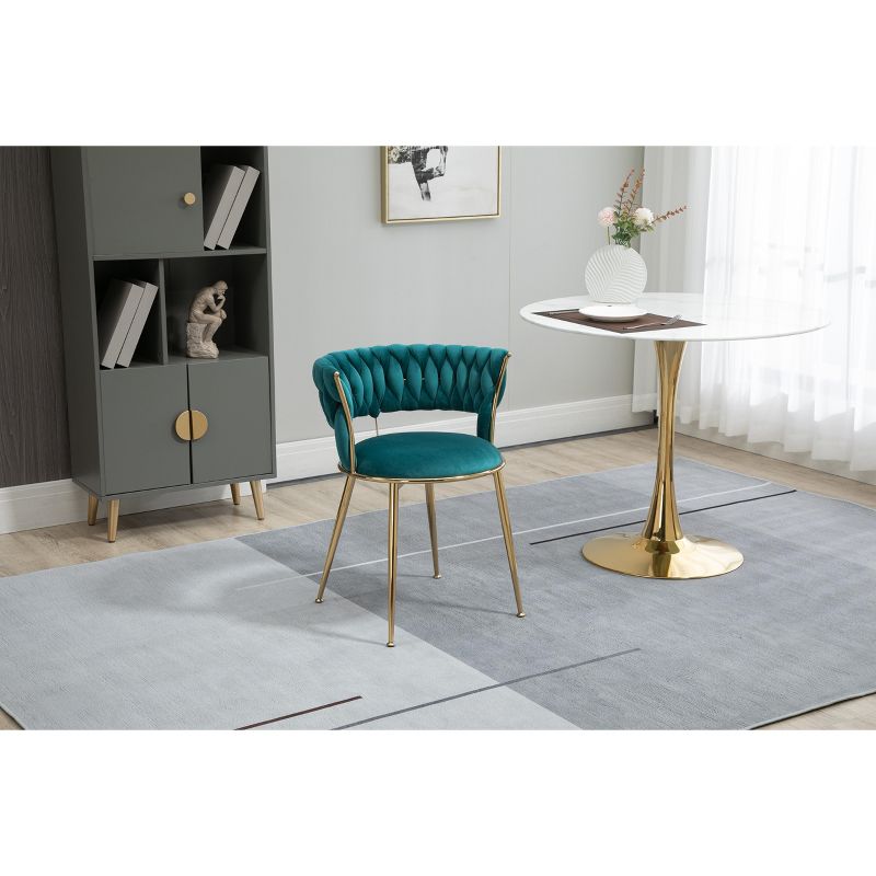 Set of 2 Modern Velvet Upholstered Accent Chair with Tufted Backrest-ModernLuxe, 2 of 14