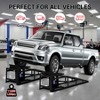 2PCS 5 Ton Hydraulic Ramps, Heavy Duty 3-Position Adjustable Vehicle Lift Ramps 9.3"-14" Height, Steel Ramps for Oil Changes & Repairs - 3 of 4