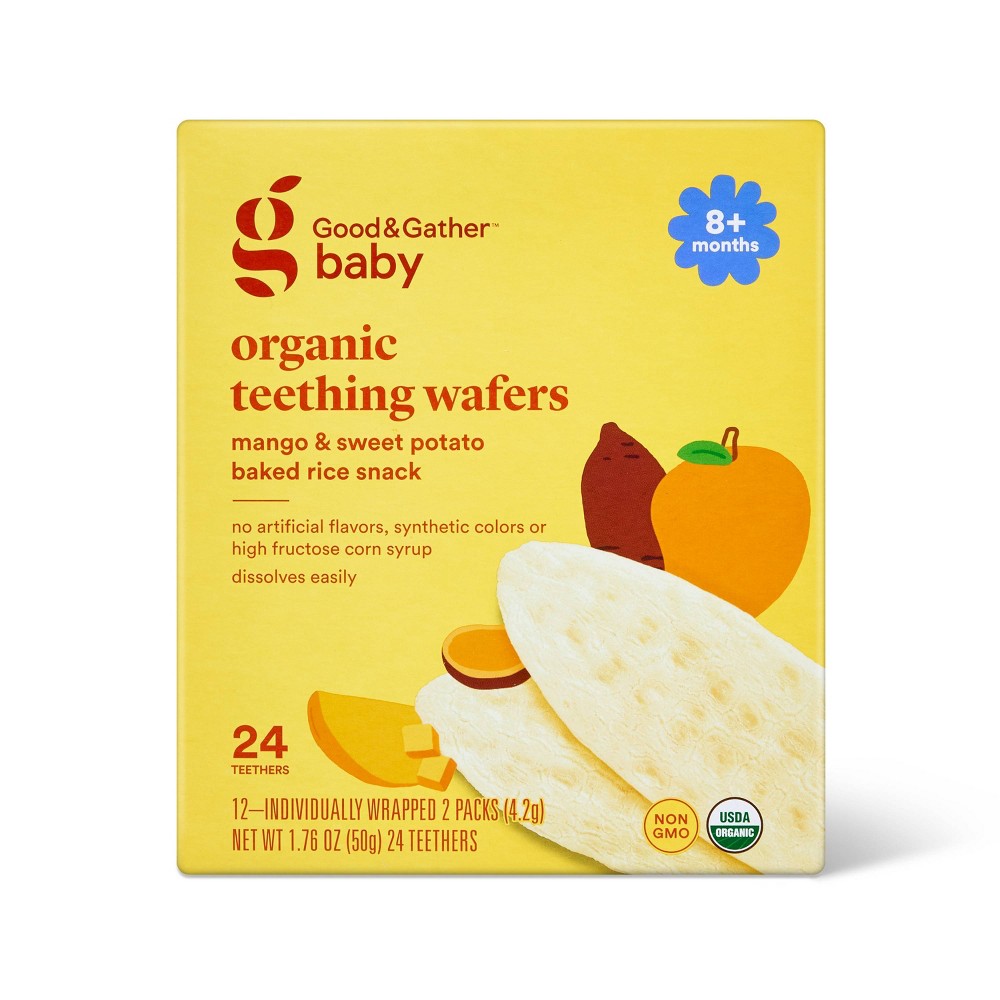 Organic Teething Wafers Baby Snacks - Mango Sweet Potato - 1.76oz - Good & Gather™