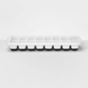 Ice Cube Tray - Brightroom™: 16-Cavity, Dishwasher-Safe, Gray & White, Freezer Mold - 1 of 3