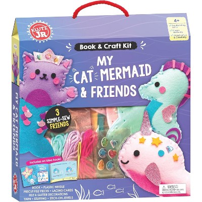 Klutz Jr. My Cat Mermaid & Friends Craft Kit: Sew 3 Ocean Plushies, Ages 4 and Up