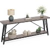 Gulches Classic Industrial 70.9" Console Table, Extra Long Sofa Table Behind Couch, Gray - 3 of 4