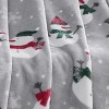 Kate Aurora "Bundled Up" Ultra Soft & Plush Christmas Gray Snowman Accent Throw Blanket - 50" x 60" - image 3 of 3