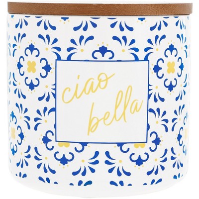 Pavilion Gift Company - Ciao Bella - 14 oz - 100% Soy Wax Reveal Candle Scent: Lemon Verbena - Flame Candles